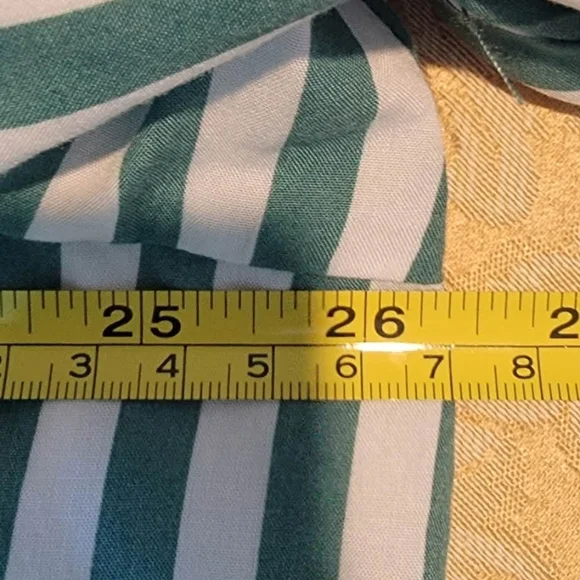 Jane and Delancey Green and White Striped Shirt - Picture 6 of 8
